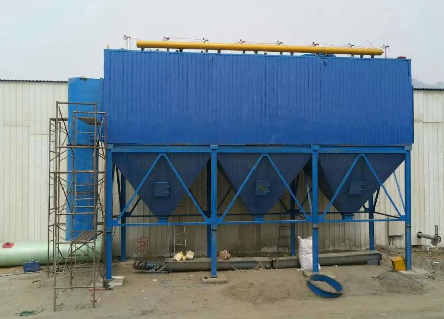 Bag dust collector for double chamber lime kiln